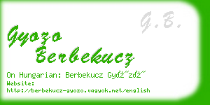 gyozo berbekucz business card